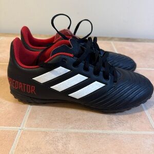 Adidas Kids Predator soccer Black and White Sneakers